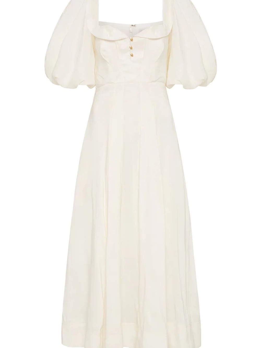 Aje Cream Puff-Sleeve Maxi Dress
